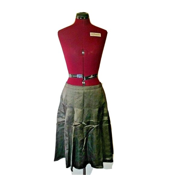 Banana Republic A Line Skirt Brown Women Lined Linen Blend Size 2 - Picture 1 of 12